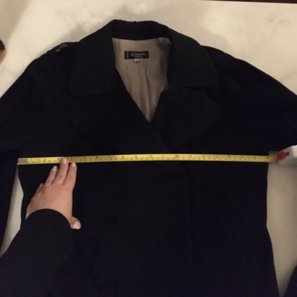 NWOT! Joseph black peacoat, wool cashmere angora (size M / L) double breasted - Picture 5 of 9